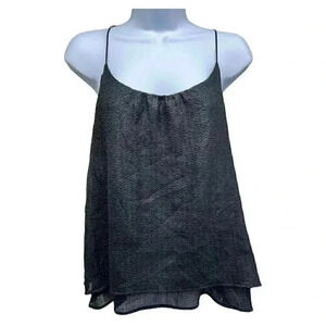 H&M Spaghetti Strap Camisole Tank Top Relaxed Fit Black Size 6